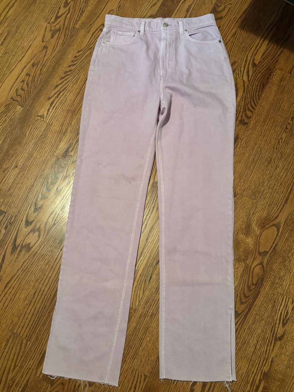 Gap High Rise 90s Loose Jeans 28 6T Tall Light Purple Lavender Denim